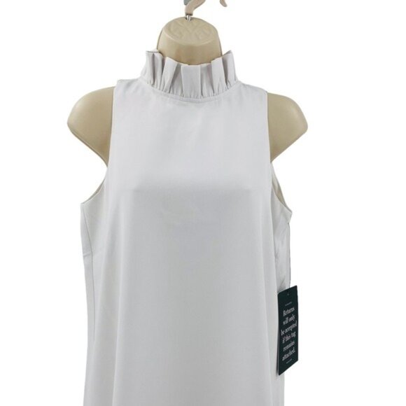 Tuckernuck NEW White Blythe Ruffle Collar Preppy Sleeveless Mini Dress Size XS - Picture 6 of 11